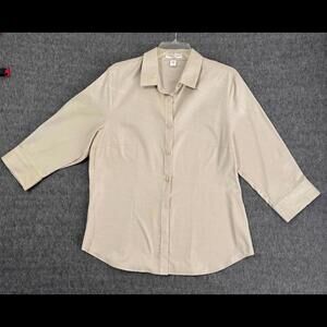 Coldwater Creek No Iron Button-Up Shirt - Size L 14